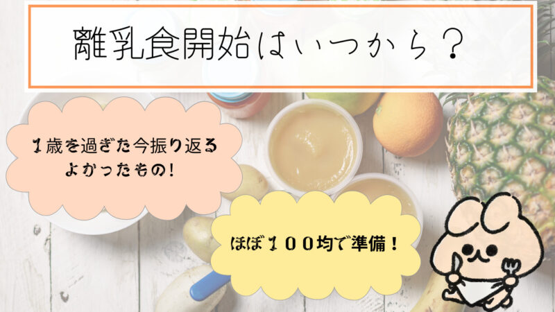 離乳食開始はいつから？ほぼ100均で準備した、よかったものと失敗したものを1歳を過ぎた今振り返る