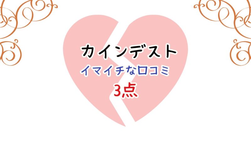 カインデストのイマイチな口コミ