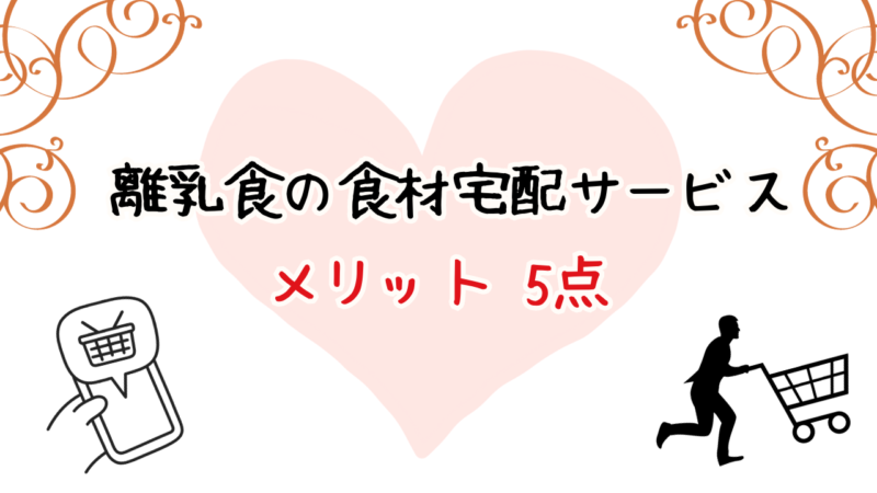 離乳食の食材宅配サービスメリット