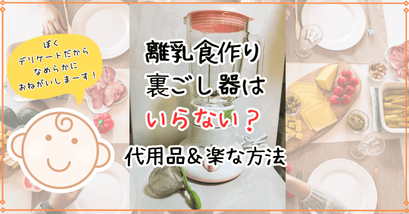 離乳食作りに裏ごし器はいらない？代用品や楽に乗り切る方法を紹介