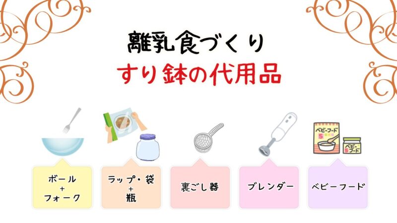 離乳食づくりに適したすり鉢の代用品