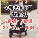 0歳児保育園の離乳食｜2回食・3回食と朝のスケジュール例