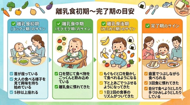 離乳食初期~完了期の目安まとめ